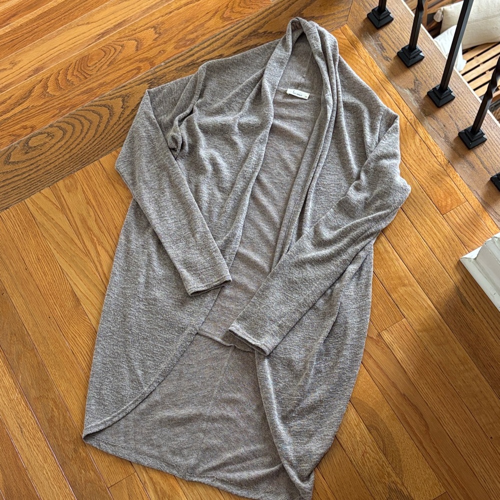 Beige Open Front Summer Cardigan